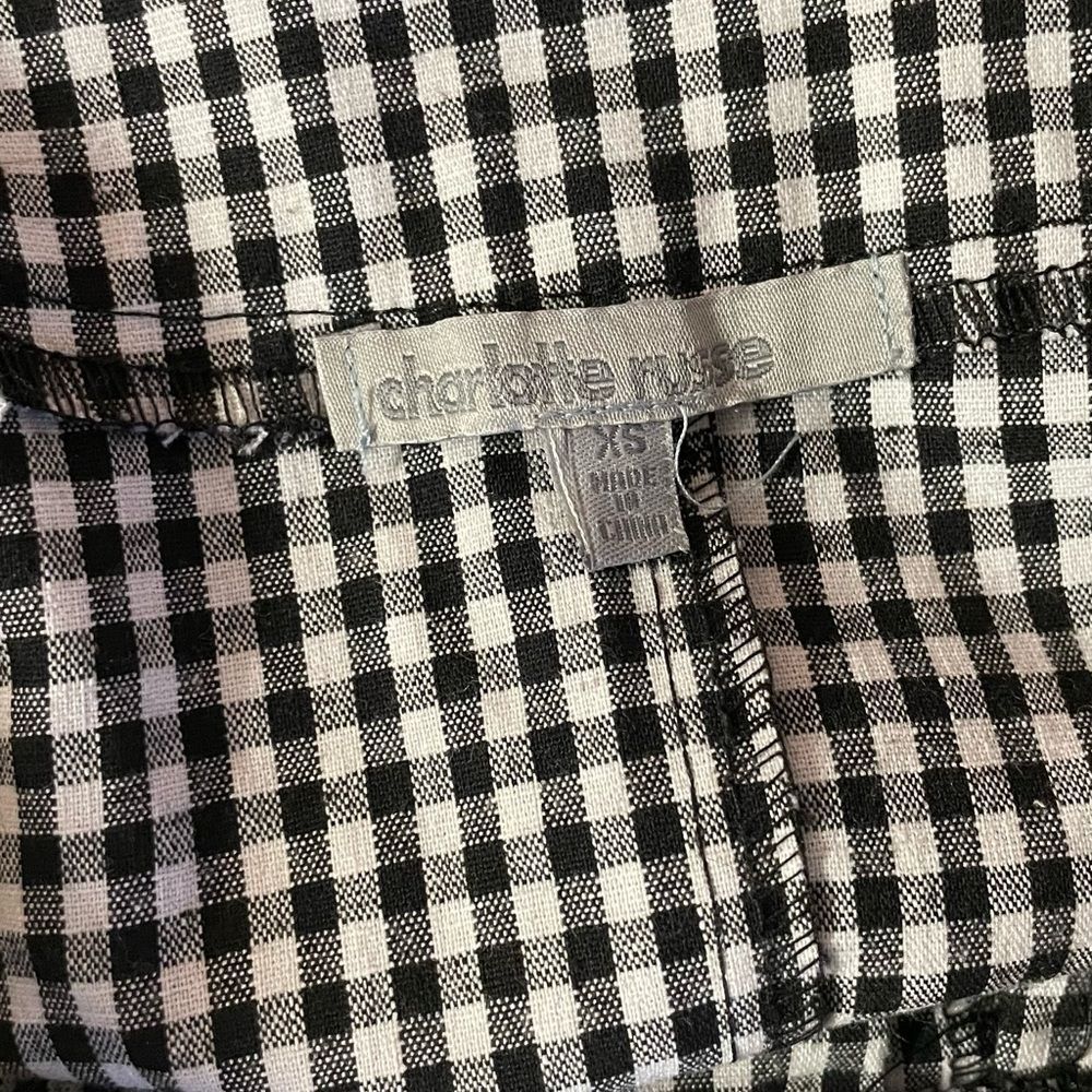Charlotte Russe Black & White Gingham Mini Skirt Size XS EUC - Picture 5 of 10